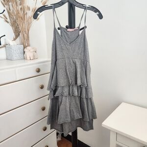 NWOT Juice Couture | Grey Tiered Dress, Size Small